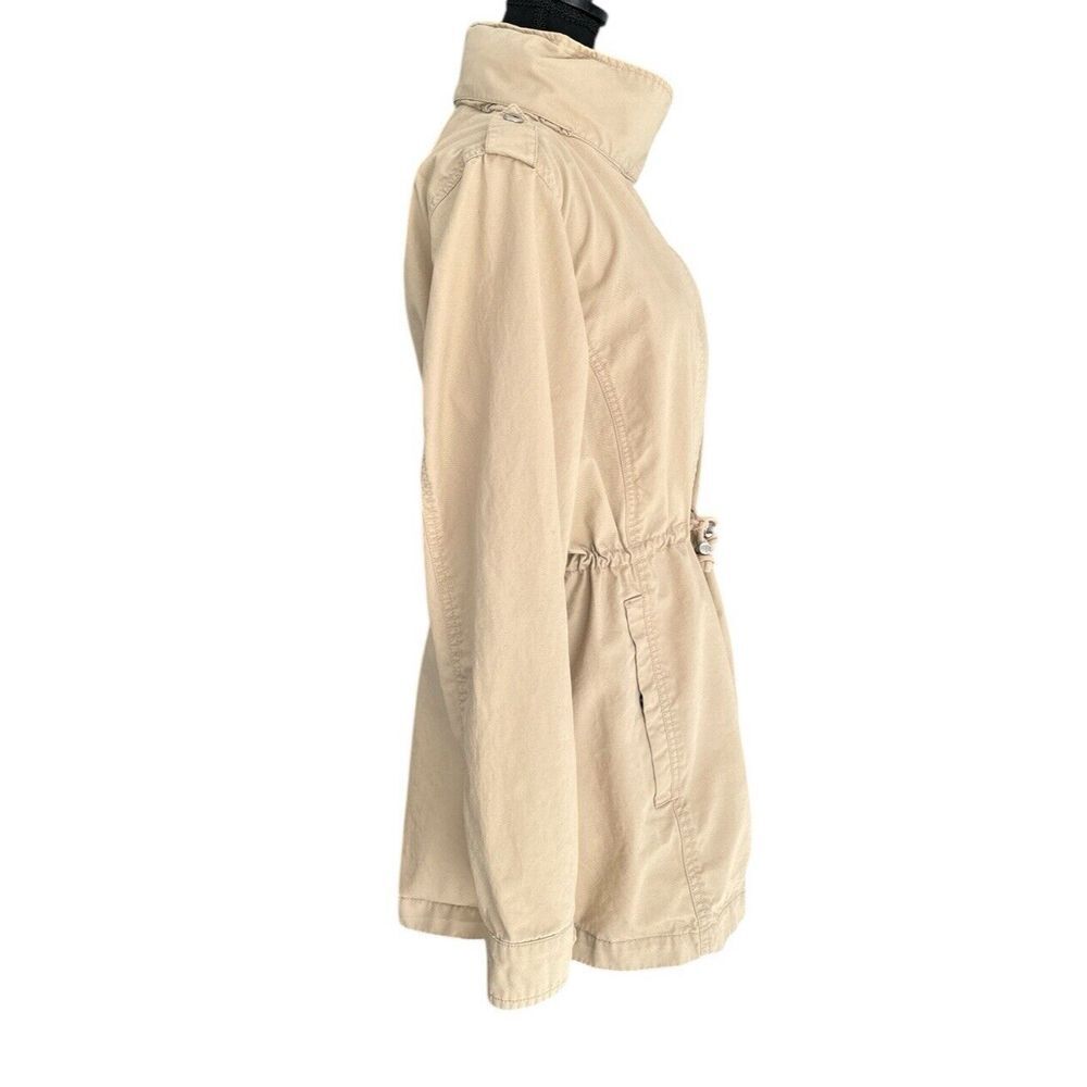 Tommy Hilfiger Women's Hooded Cinched Twill‎ Jacket, 100% Cotton, Tan, Size L - Picture 3 of 16